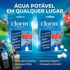 Kit 20 Pastilhas Purificadoras para Água Potável - Ideal para Camping, Trilha e Viagem - Clorin 1