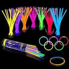 Kit 20/50/100/200 Unidades Pulseira Neon Fluorescente Festa Alto Brilho Carnaval Casamento