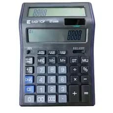 Calculadora Mesa Eletrônica Profissional Com Display Duplo Cor Preto