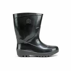Bota de Borracha Galocha Pvc Toda Vida Infantil Preta Sete Leguas Leve Impermeavel Confortavel Chuva