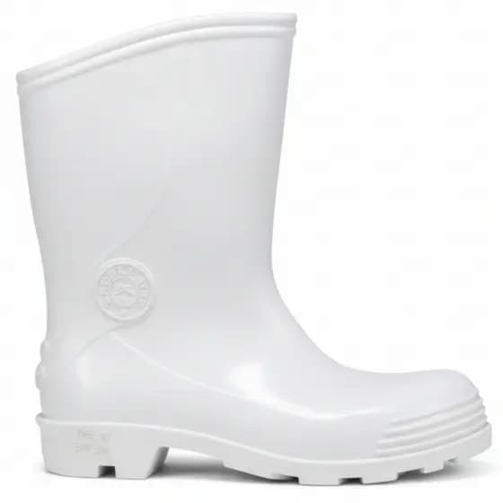 Bota Galocha de Borracha Pvc Capataz Cano Medio Branca Sete Leguas Impermeavel Confortavel Leve Frigorifico Açougues