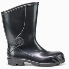 Bota Galocha de Borracha Capataz Cano Medio Preta Sete Leguas Impermeavel Confortavel Leve Indústria Serviço Pesado