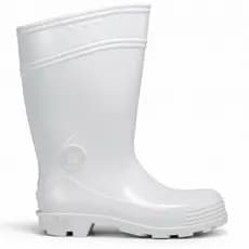 Bota de Borracha Galocha Pvc Capataz Cano Longo Branca Sete Leguas Impermeavel Confortavel Leve Laboratorios Cozinhas