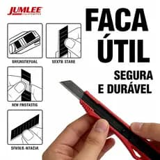 Faca Útil JUMLEE - Segura e Durável - Para Cortes de Papel, Cartão e Materiais Leves JT-1147