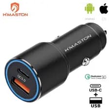 Carregador Veicular 67.5W Turbo TIPO C + USB Turbo Carregamento rápido/Universal H’MASTON Original