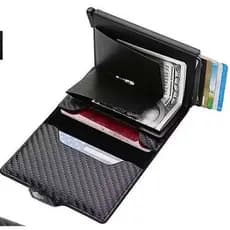 Carteira masculina de PU, grande capacidade, com múltiplos compartimentos para cartões, modelo 1005.