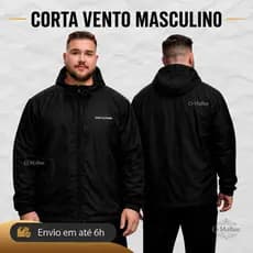 Jaqueta Corta Vento Masculino Impermeável com Capuz Plus Size P ao G4 Proteção Garoa Original Exit