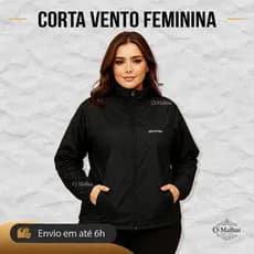 Jaqueta Corta Vento Feminina Impermeável com Capuz Plus Size P ao G4 Proteção Garoa Original Exit