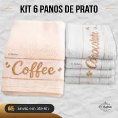Kit 3 Panos de Prato Jacquard 40x65 Atoalhado Algodão Alta Absorção Pano de Copa Toalha Cozinha