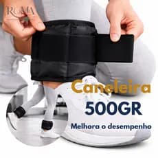 Par Caneleira de Peso 500GR Profissional Tornozeleira Academia Treino de Perna Fitness