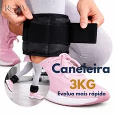 Tornozeleira de Peso 3kg Par Caneleira Profissional Academia Fitness Treino de Perna