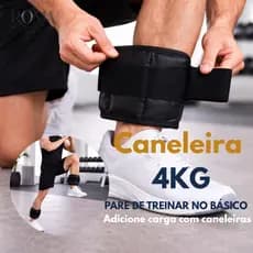 Caneleira de Peso 4kg Profissional Academia Fitness Tornozeleira Treino de Perna Par