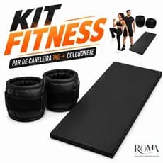 Caneleira 2kg Ajustável Par + Colchonete Impermeável Kit Academia Musculação