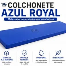 Colchonete Profissional AZULDensidade Academia Fitness Yoga Pilates Treino Funciona 90x40 Impermeavel