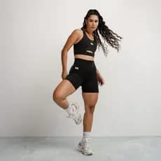 Conjunto Fitness Feminino Moda Roupa Top Short Preto Academia Corrida Treino Zero Transparência