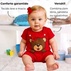 Roupa Bebê Roupinha Menina Safari Animais Enxoval Jardineira Macacão Dia a Dia Passeio Moda Infantil