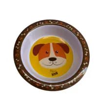 Tigela Infantil Marrom para Crianças - Design Cachorrinho, Perfeita para Alimentação