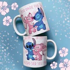 Caneca personalizada Stitch caneca porcelana Lilo e Stitch