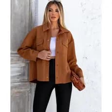 Jaqueta Oversized de Suede, Frio,  Elegância e Conforto, Moda Femenina, Outono e Inverno, Estilo Casual.