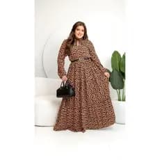 Vestido Longo Roberta |Estampa total  |  Babado|  Casamento | Namorando| Praia | Moda Femenina Evangélica | Look  chic,