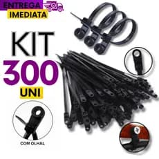 KIt 300/200/100  Abraçadeiras com Olhal Para Fixação de Fios Tubos e Canos Obras e Casa Nylon