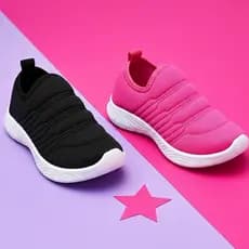 Kit 2 Tênis Infantil Feminino Calce Fácil Escolar Confortável Com Sola Antiderrapente