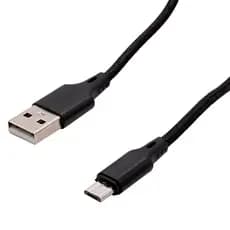 Cabo Carregador Dados SV Preto USB 3.0 para Micro USB V8 Tipo-B 2 Metros Para Android Motorola Samsung