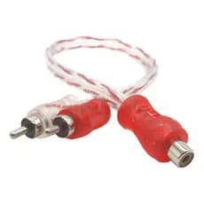 Cabo RCA Injetado Vermelho Prata Y 2 Machos 1 Femea Svart