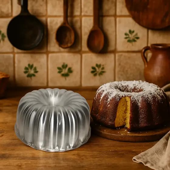 Forma Assadeira Decorada Gomada 22cm – Alumínio Reforçado 100%