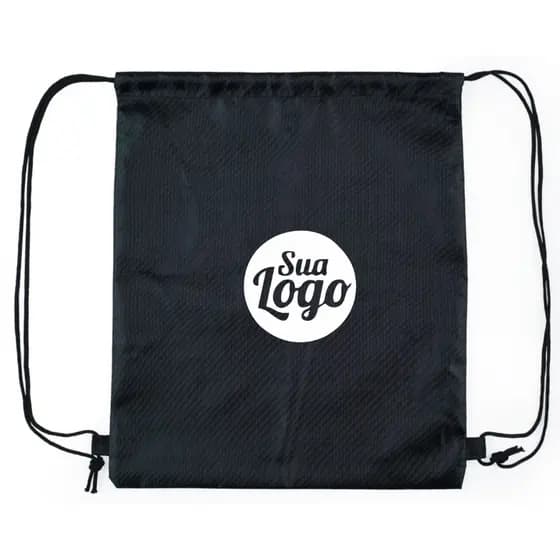 Mochila Bolsa Sacola Academia Esportiva Futebol Impermeável Preta - PERSONALIZADA