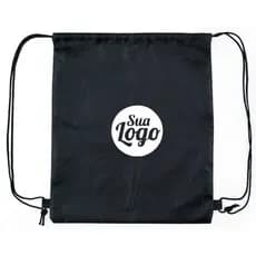 Mochila Bolsa Sacola Academia Esportiva Futebol Impermeável Preta - PERSONALIZADA