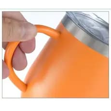 Copo  Térmica com alça 350ml Em Inox Com Tampa Acrílica