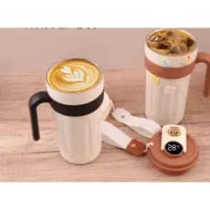Copo de café inteligente aço inoxidável de alta qualidade feminino 316 copo térmico de grande capacidade alça escritório