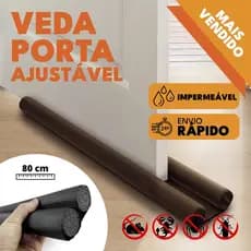 Kit 2 Veda Porta AJUSTÁVEL Protetor de Porta Contra Insetos Rolinho Impermeável 80cm De Comprimento