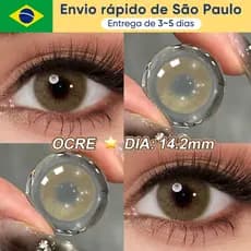 (- 1.00 ~ - 6.00) Freshgo Hidrocor Lentes De Contato 2 Peças Coloridas Com Grau Produzido da Coreia Cinza Gelo Com Grau