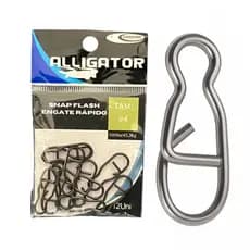 Snap Flash Alligator Pesca Isca Artificial Aço Inox engate rápido Pescaria em Pesqueiros Rios Lagos tamanhos v