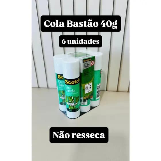 Cola Bastão 40Gr 3M Scotch  Com 6 Unidades