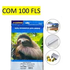 Papel Fotográfico Adesivo 115gr Masterprint A4 C/ 100 Folhas