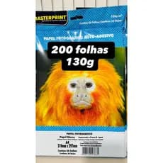 Papel Fotográfico Adesivo 130g Glossy A4 200fls Masterprint