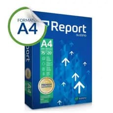 Kit 4 Resma Papel A4 Sulfite Premium 75g 500 Folhas Report Cor Branco
