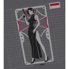 GRADE GRELHA PARA COOLER FAN GRILL 240MM X 120MM ADA WONG RESIDENT EVIL PC SETUP GAMER