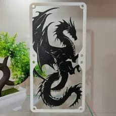 GRADE GRELHA PARA COOLER FAN GRILL 240MM X 120MM DRAGÃO DRAGON PC SETUP GAMER DECORAÇÃO