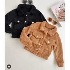 Casaco Infantil Teddy Menina Pelúcia Inverno Blusa De Frio Quentinha Feminina 2 A 10 Anos