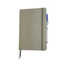 Caderneta Agenda Costurada Cinza 21 x  14