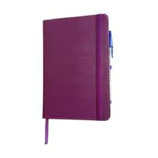 Caderneta moleskine com pauta Costurada Roxa 21 x 14