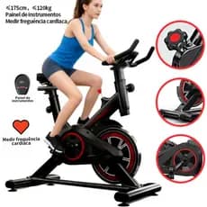 Bicicleta Ergométrica Spinning Bike Mecanica Profissional 120kg com Sensor Cardíaco Academia V3