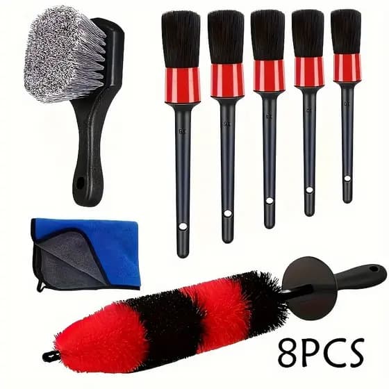Kit De Escovas Para Rodas De Carro Para Pneus 8 Pecas
