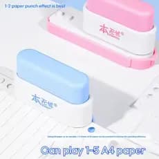 5 furos perfurador 5mm estudante papelaria DIY pequeno buraco redondo artesanal papel de folhas soltas