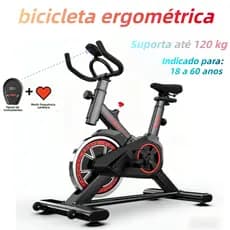 Bicicleta Ergométrica Spinning Fitness Exercício em Casa Ajustável Cardio Treino Academia Até 120kg