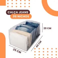 Colmeia Organizadora De Calça - Moletom - Jeans 100% Transparente